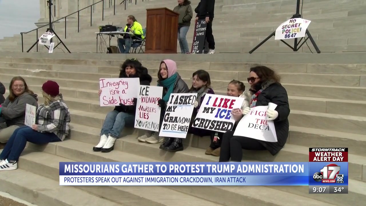 Protesters gather in Jefferson City Sunday