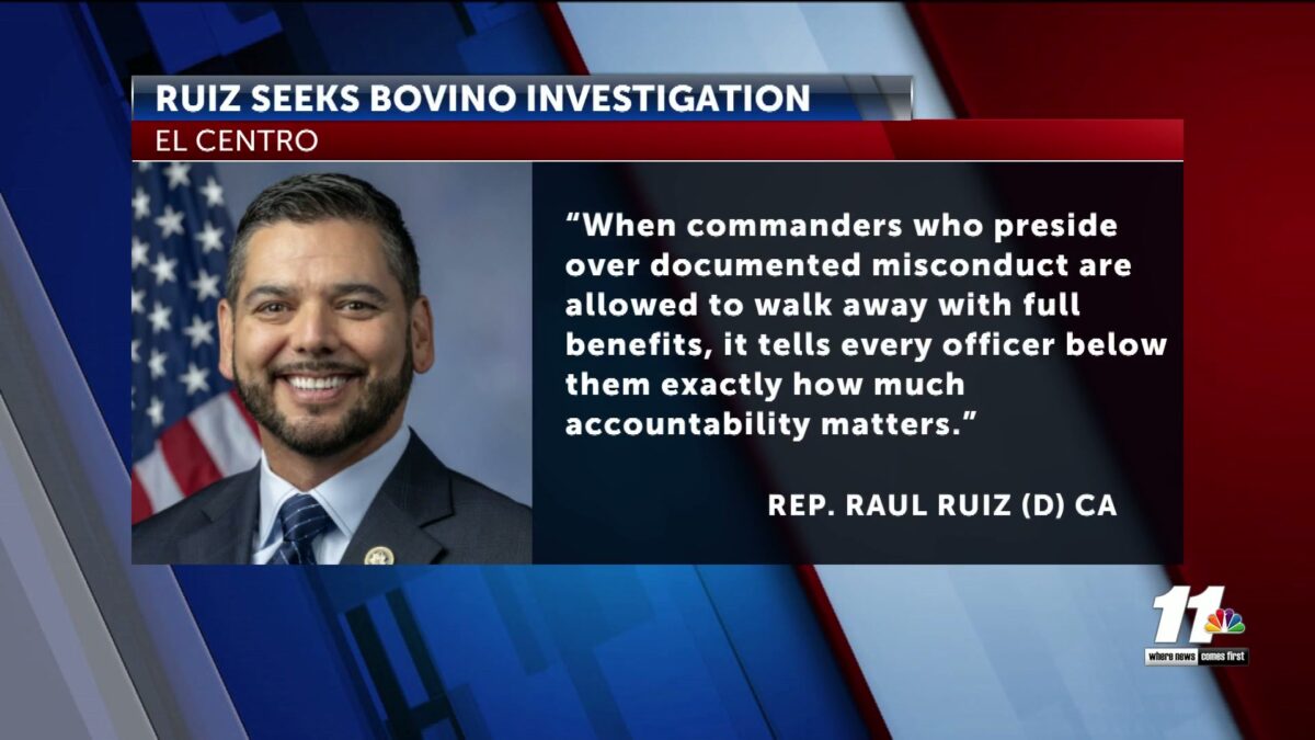 Rep. Raul Ruiz calls for investigation into Greg Bovino