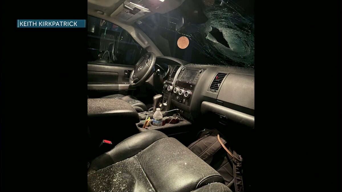 ‘It could have killed me’: Third recent local rock-throwing incident smashes driver’s windshield