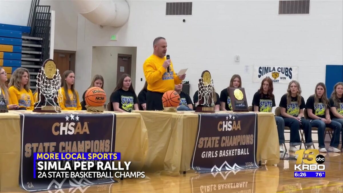 Simla High School celebrates two state championships