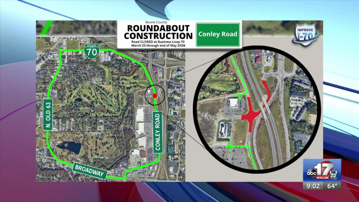 Columbia intersection to close for roundabout construction Monday
