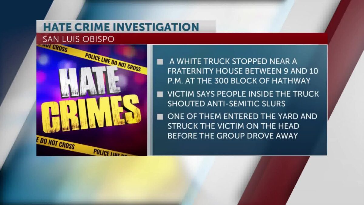 San Luis Obispo investigating reported hate crime