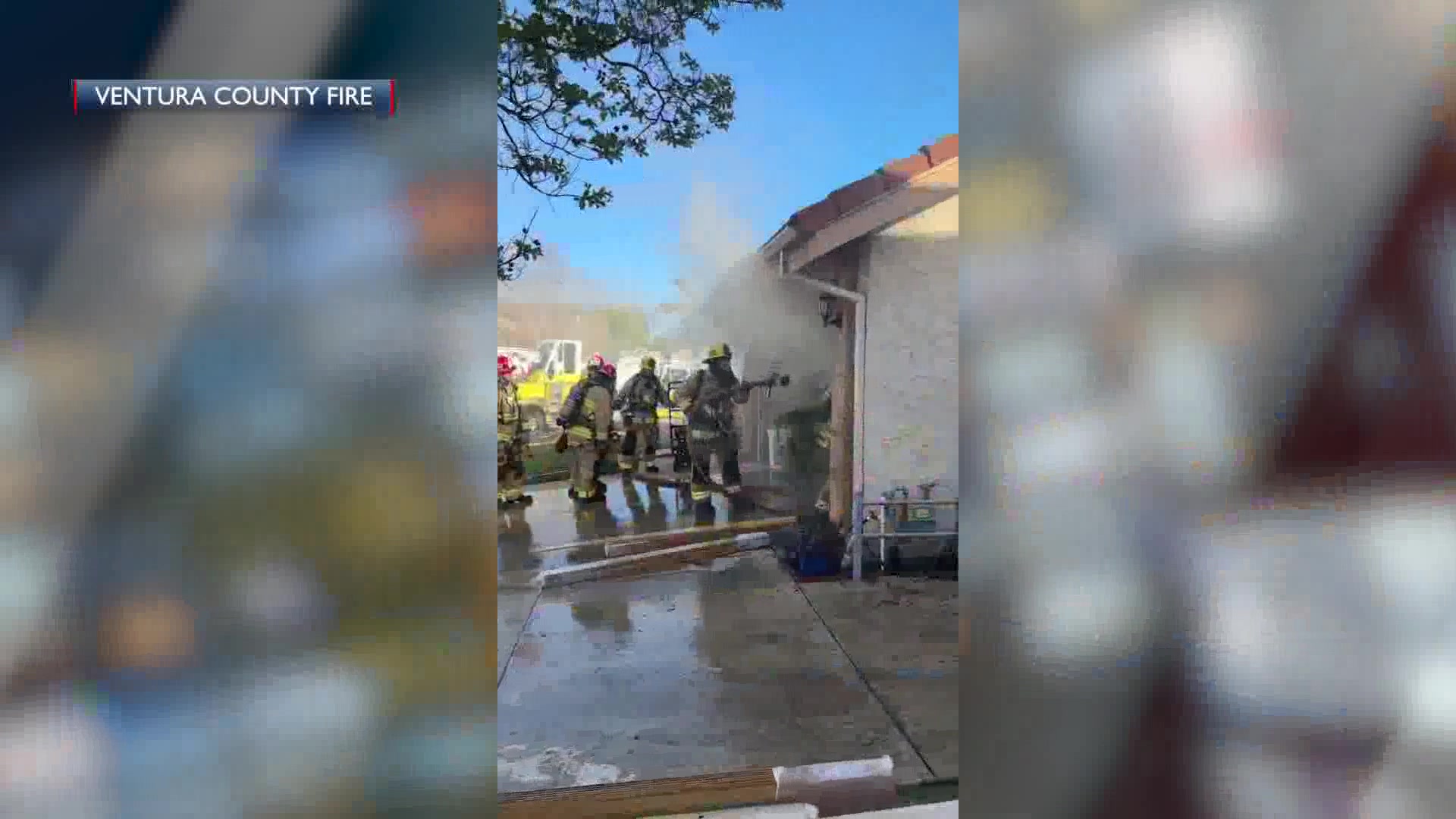 Crews battle structure fire in Camarillo