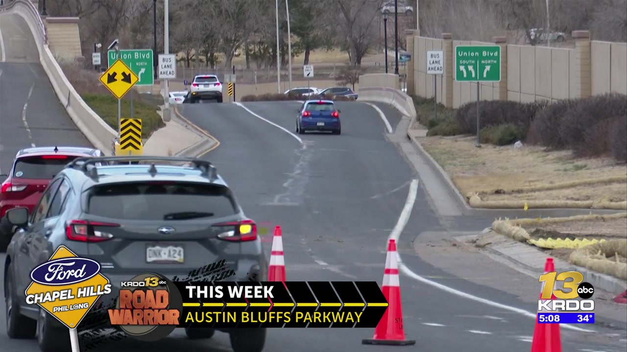 Lane closures on Austin Bluffs Parkway in Colorado Springs resume after monthlong delay