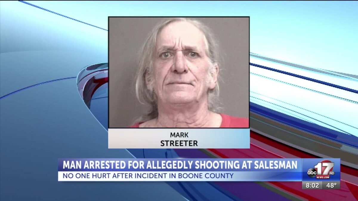 Man arrested after shots fired at door-to-door salesman