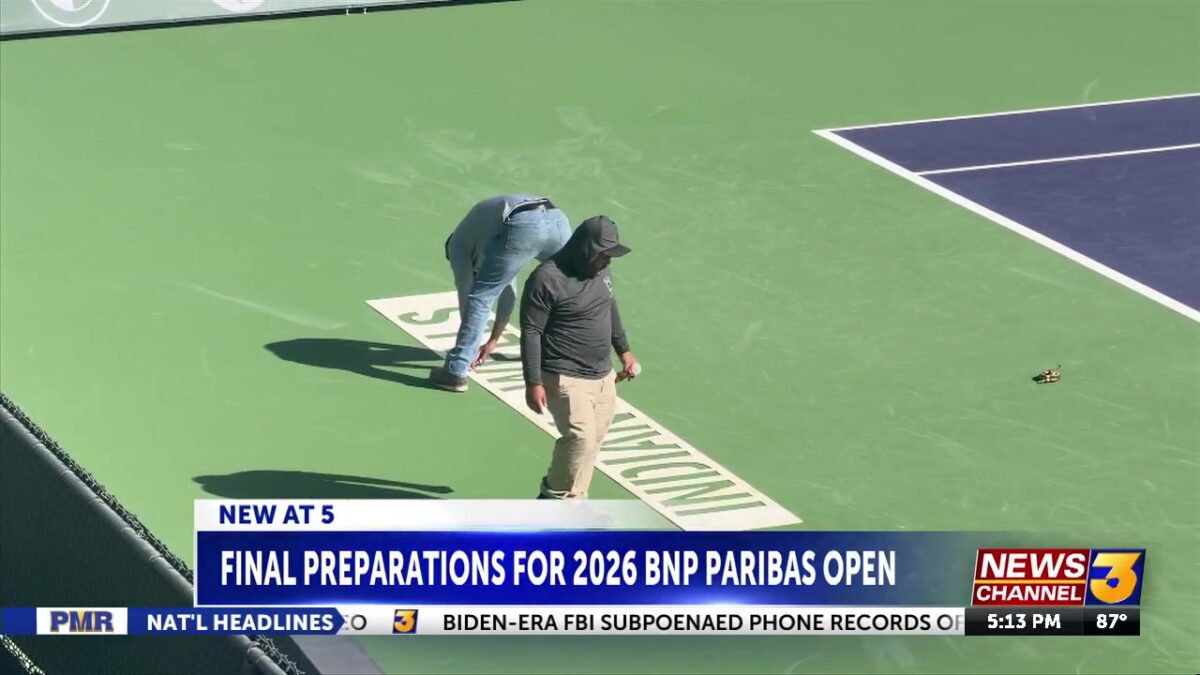 Final preparations underway for 2026 BNP Paribas Open in Indian Wells