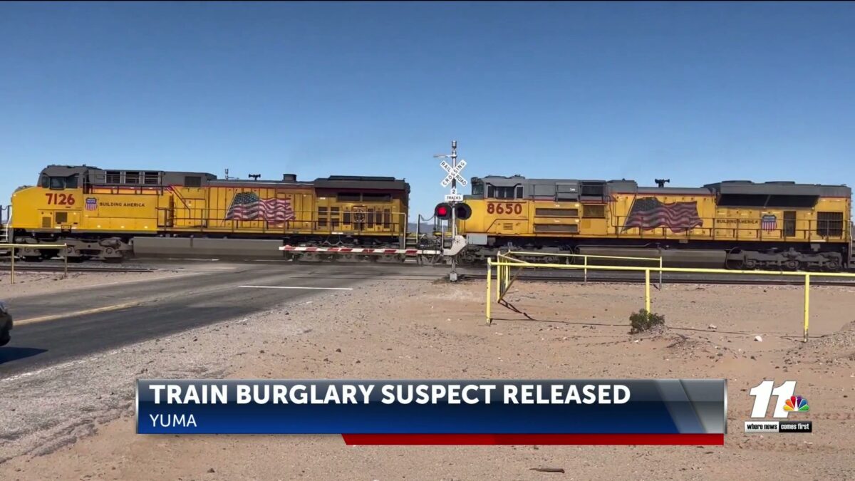 Train burglary suspect released