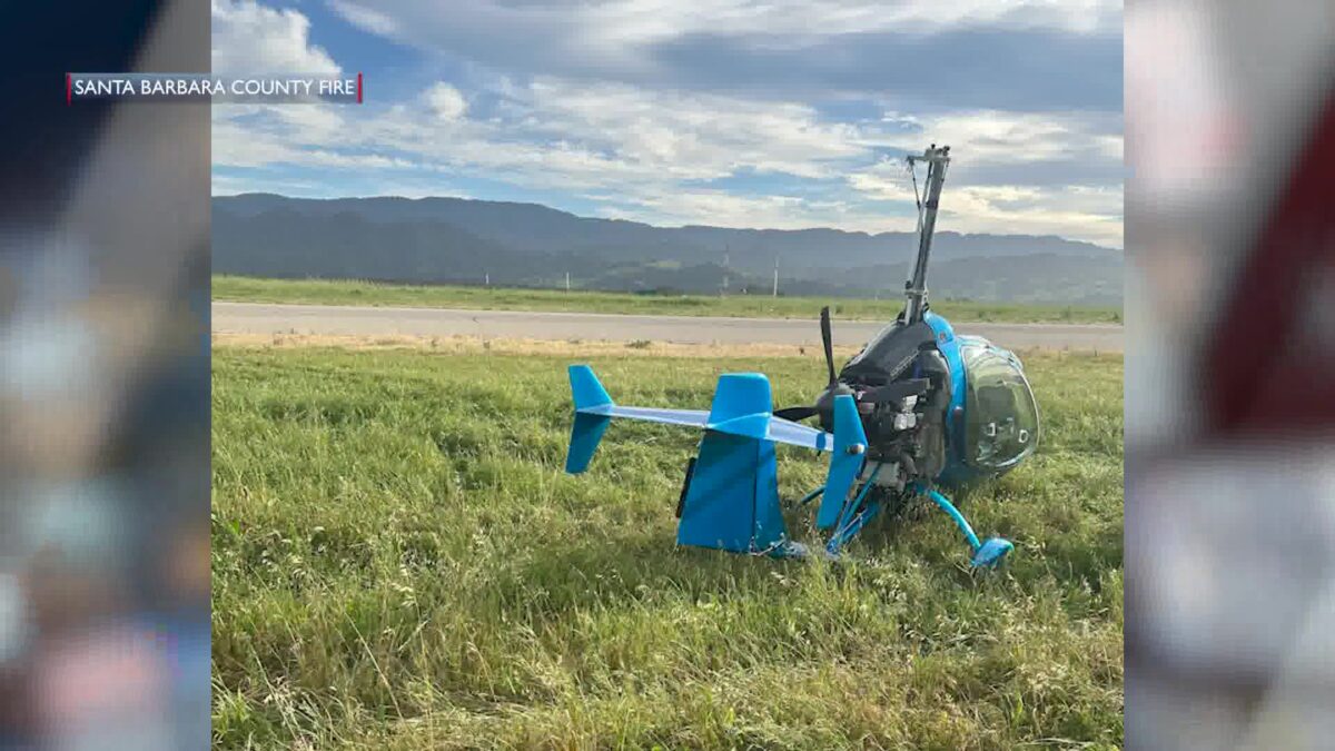 One injured after small helicopter crash