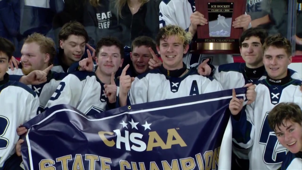 The Pine Creek hockey team wins their first ever state championship