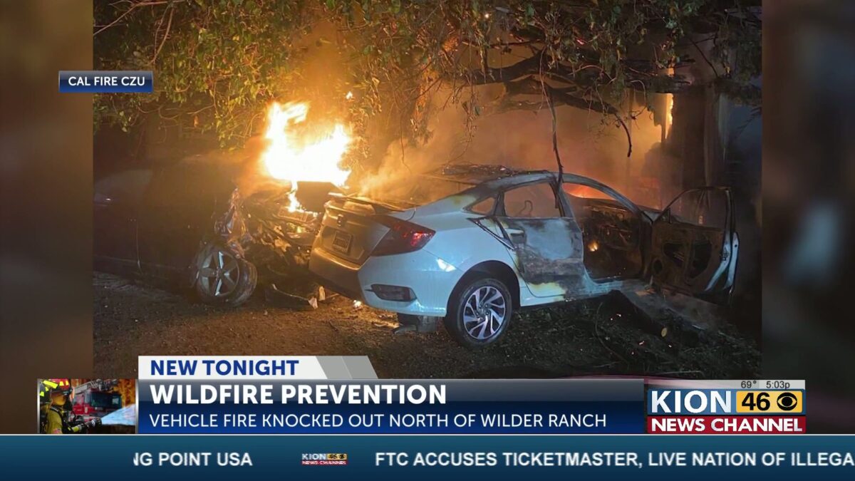 Two vehicle fires flare up the Central Coast Thursday morning