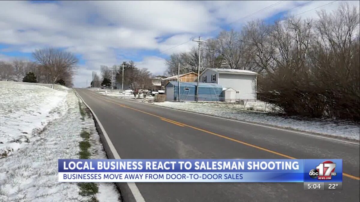 Local business comments on safety following weekend shooting at door-to-door salesman