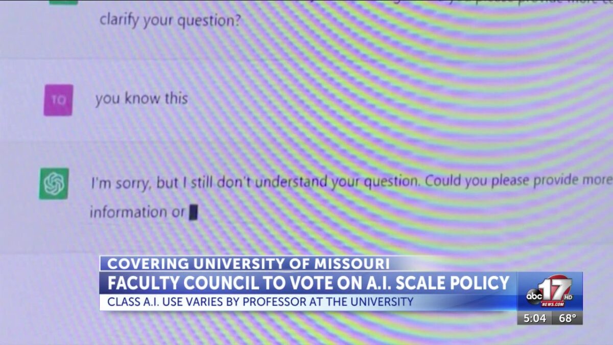 MU Faculty Council to vote on AI use scale policy
