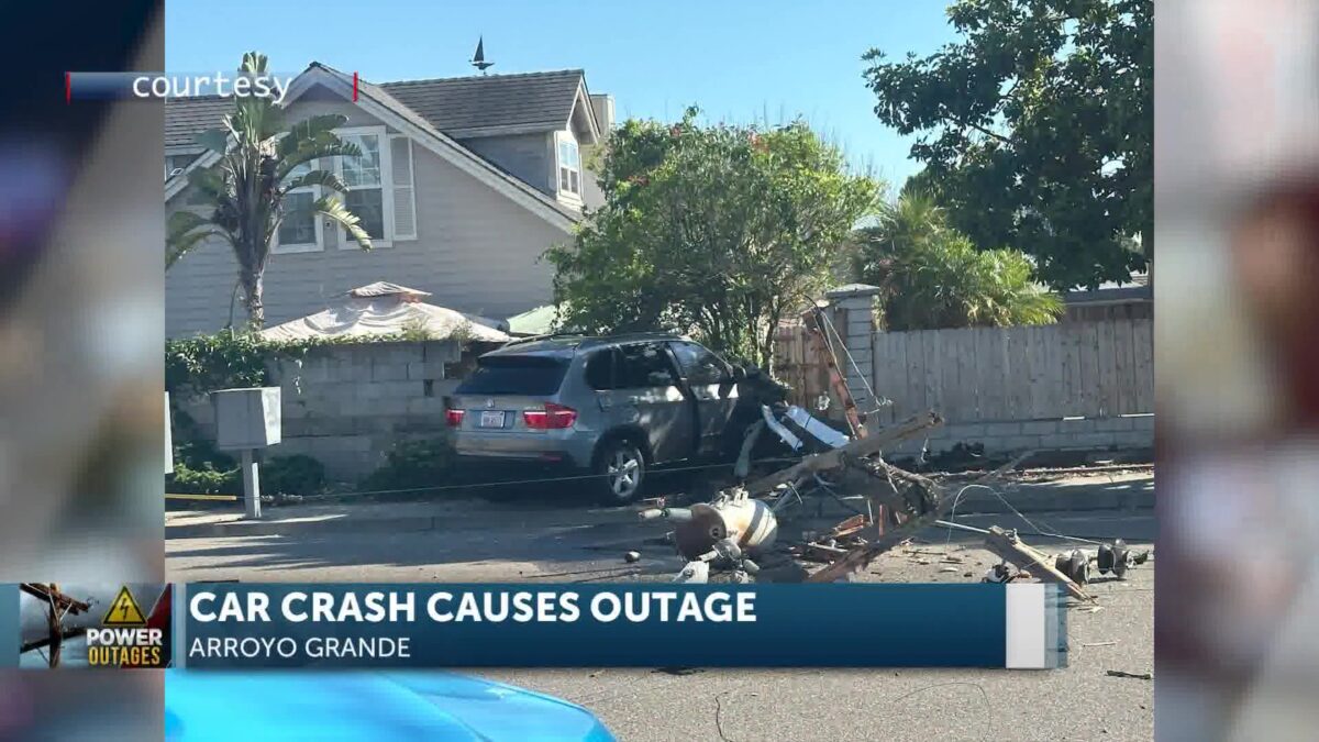 Traffic Accident Causes Power Outage Across Arroyo Grande Thursday