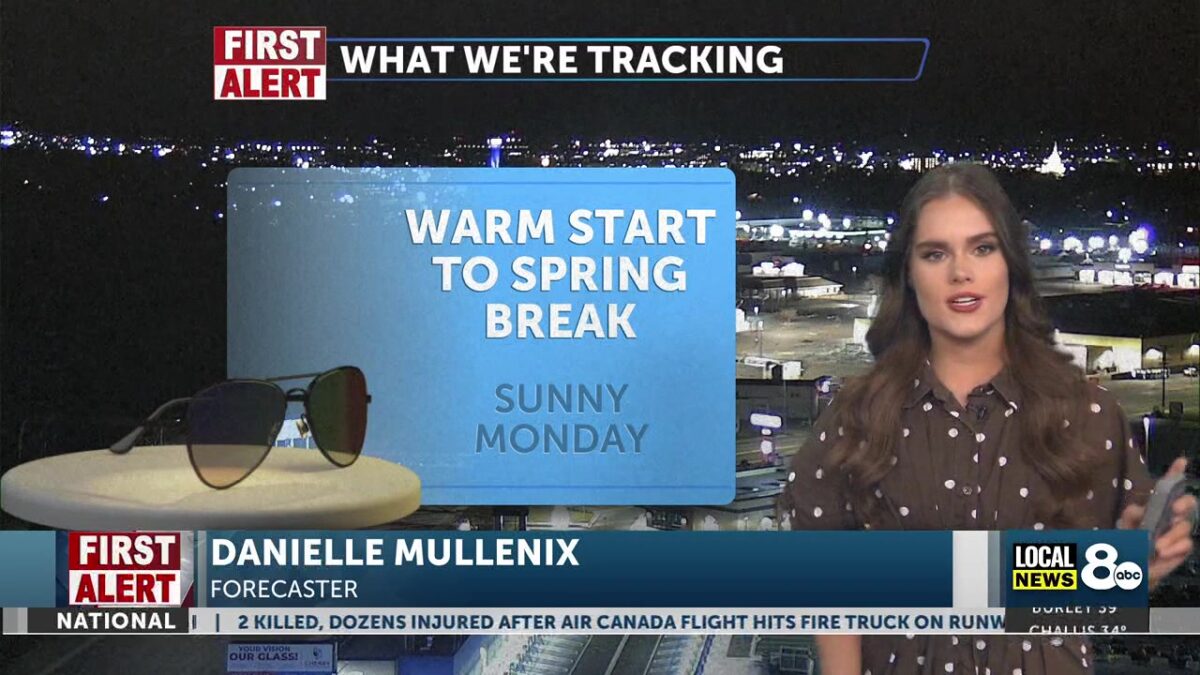 Warming conditions throughout Monday afternoon