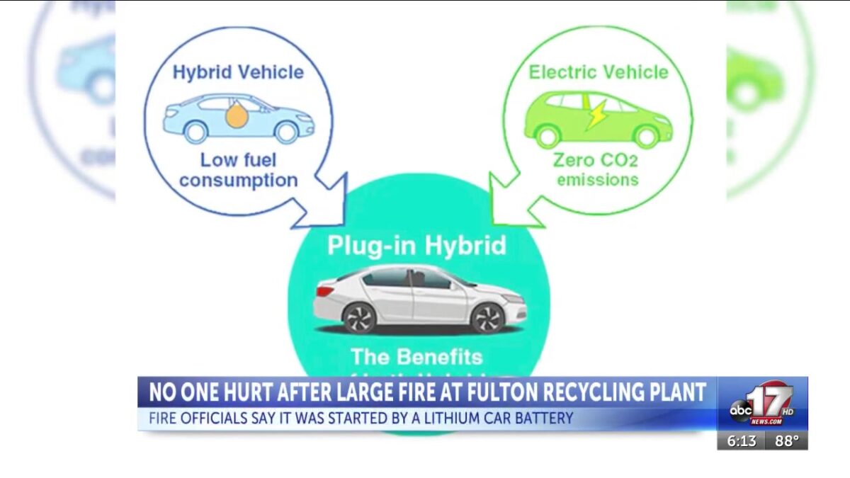 Lithium car battery found to be the cause of fire at recycling center in Fulton