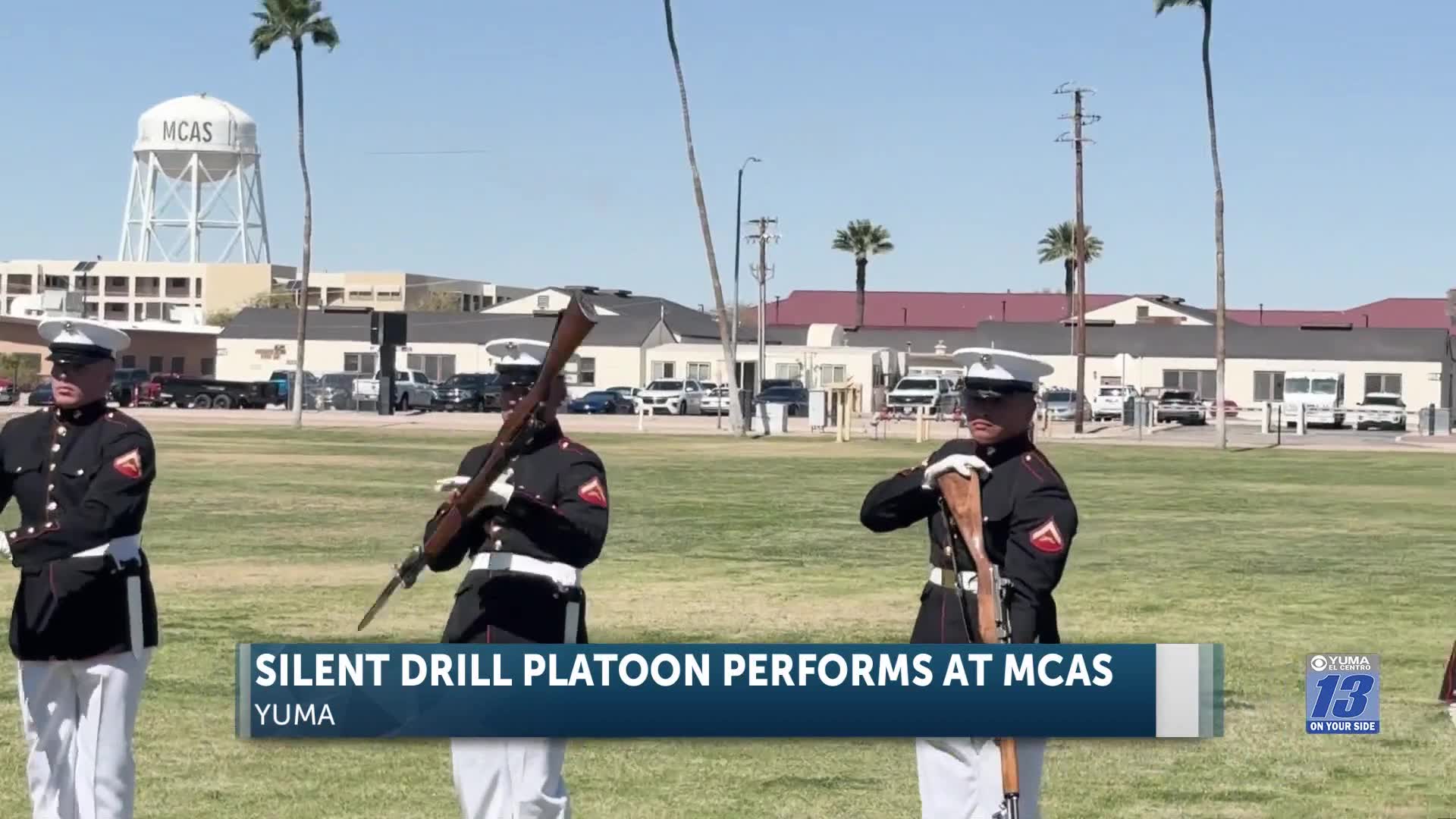 Silent Drill Platoon performs at MCAS Yuma ahead of Yuma Airshow