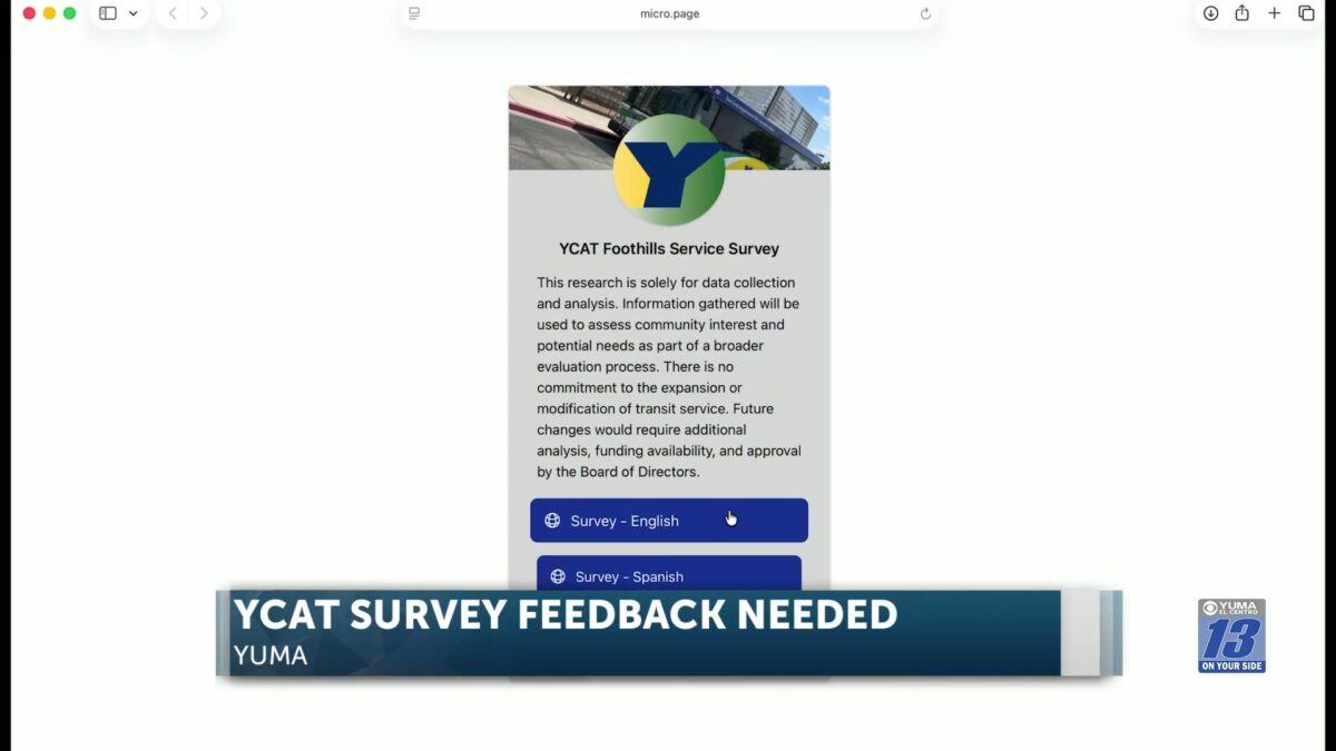 Local feedback needed for YCAT Foothills survey