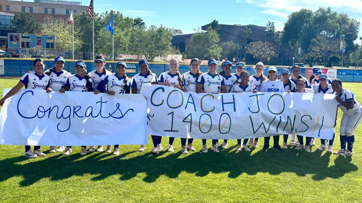 Gauchos doubleheader sweep gives Jo Evans milestone victory