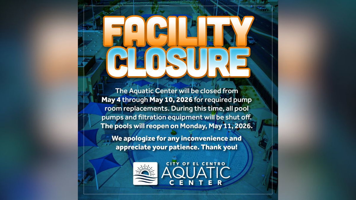 El Centro Aquatic Center to close for repairs