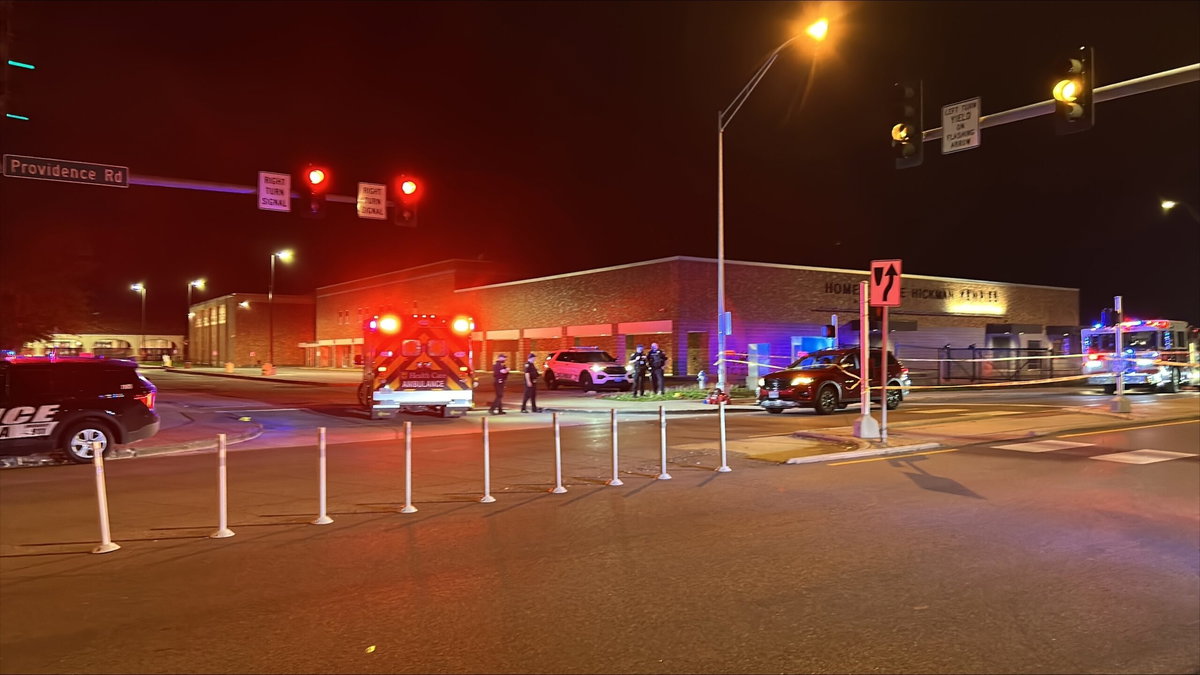 Northbound lanes of Providence Road near Hickman High School closed off after pedestrian hit by vehicle