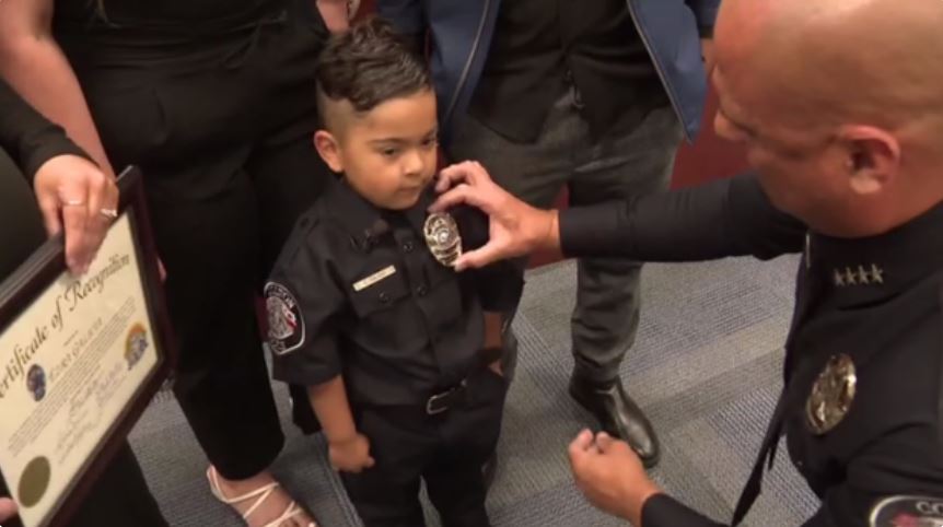 Honorary Colton Police Department Officer Ezra Galicia