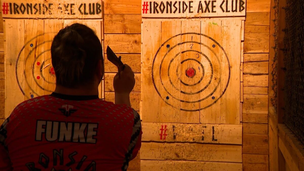 Shane Funke of West Des Moines claimed the World Knife Throwing League Championship in Tulsa