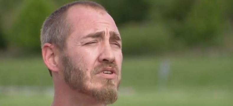 Aaron Glaze said he woke up around 5 a.m. to screaming and saw his neighbor on top of a woman from his balcony.