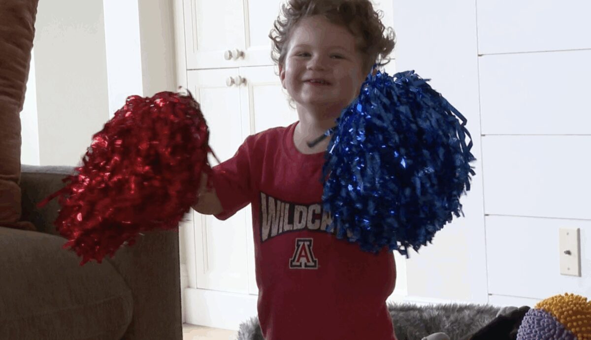A 1-and-a-half-year-old boy from Gilbert went viral on social media after a video showed him chanting for the University of Arizona in his crib following the Arizona Wildcats' victory over the Purdue Boilermakers to reach the Final Four.