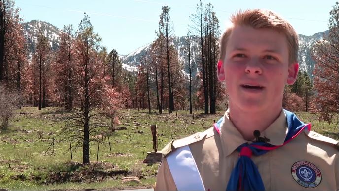 Boston Thiriot said the damaging fire gave him a chance to see what had happened to Pine Valley and how the 17-year-old could improve the community.