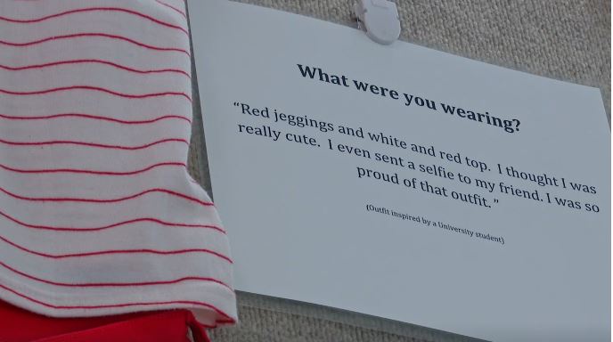 Weber State University students hosted the exhibit to help raise awareness about sexual violence