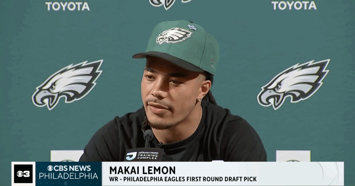 Makai Lemon on being selected by the Eagles in the first round: "It's a winning program"