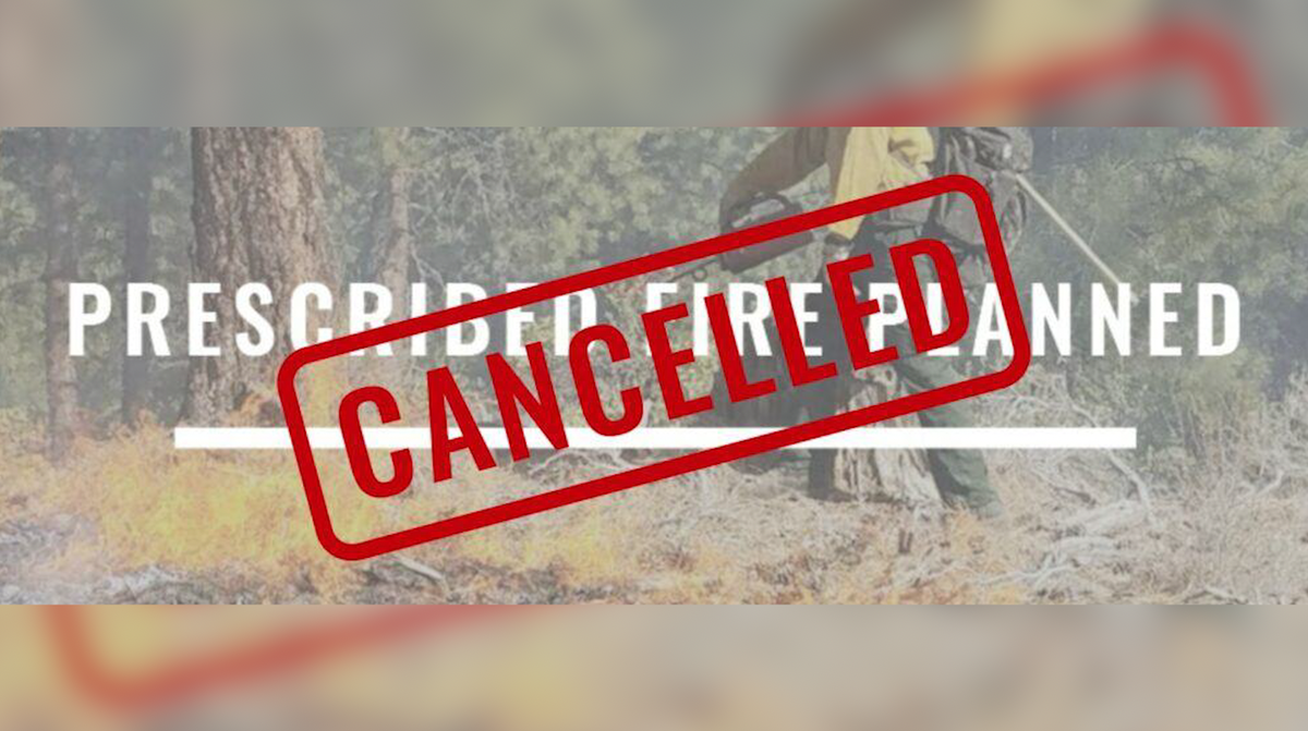 Update: Deschutes National Forest cancels Tuesday’s prescribed burn SE of Bend