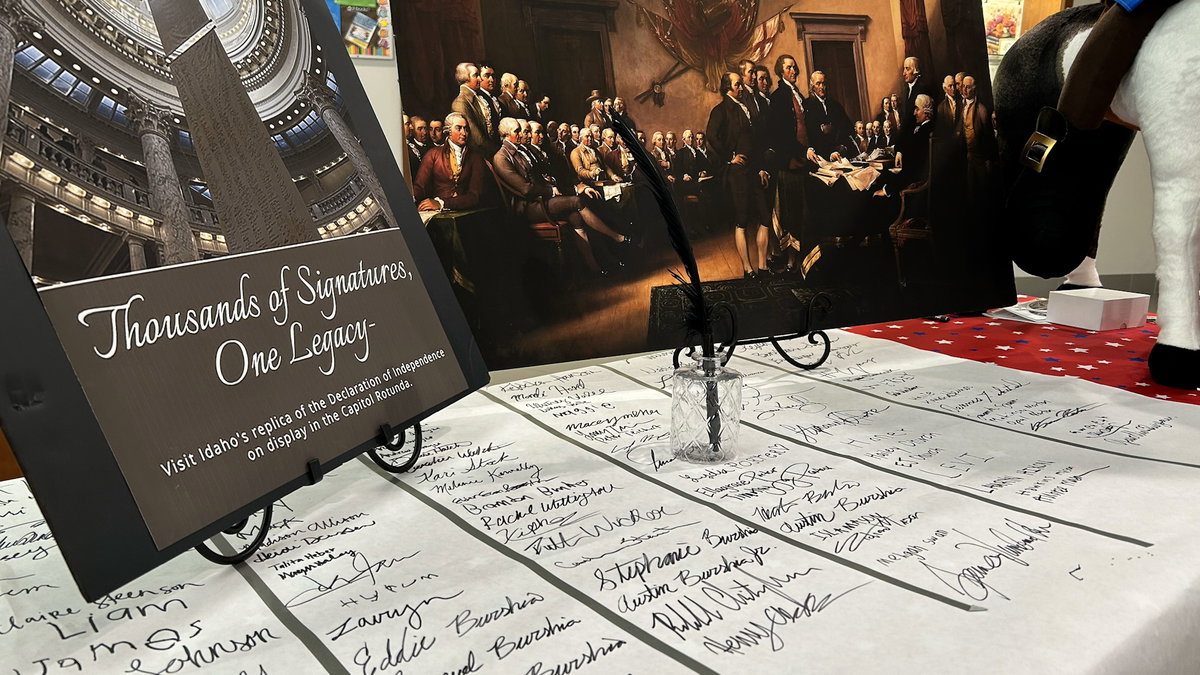 Leaving a mark: Declaration of Independence replica stops in Rexburg for ‘America 250’ Tour