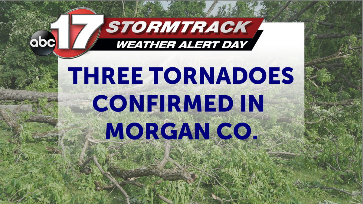 Three tornadoes confirmed in Morgan County following Friday night severe weather