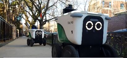 After surveillance video showed a delivery robot smashing into a CTA bus stop