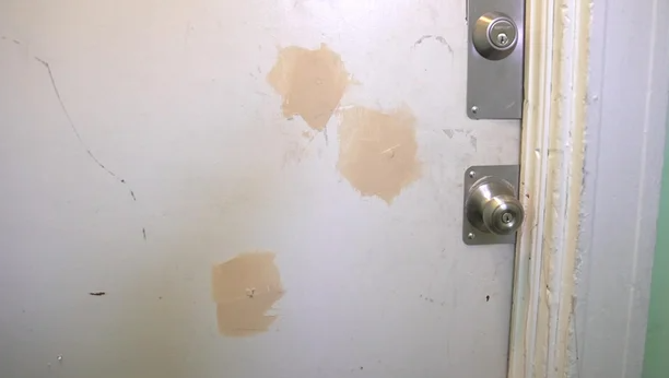 A woman says Boston Police officer shot through her closed apartment door in Dorchester.