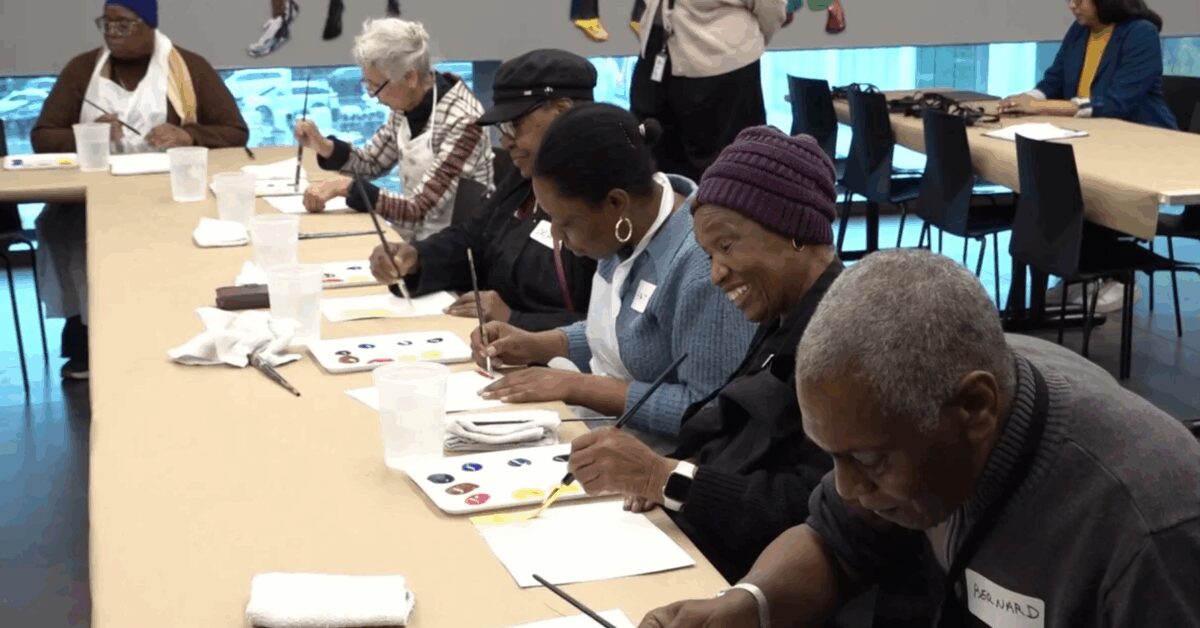 Arts and Minds at The Studio Museum in Harlem invites adults with memory disorders and their caregivers to sessions of lively discussions about different artworks.