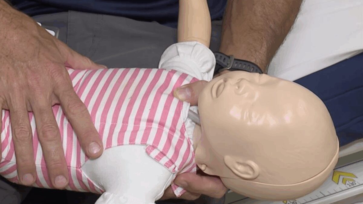 Dr. Patrick Mularoni shares tips for helping an infant who is choking.