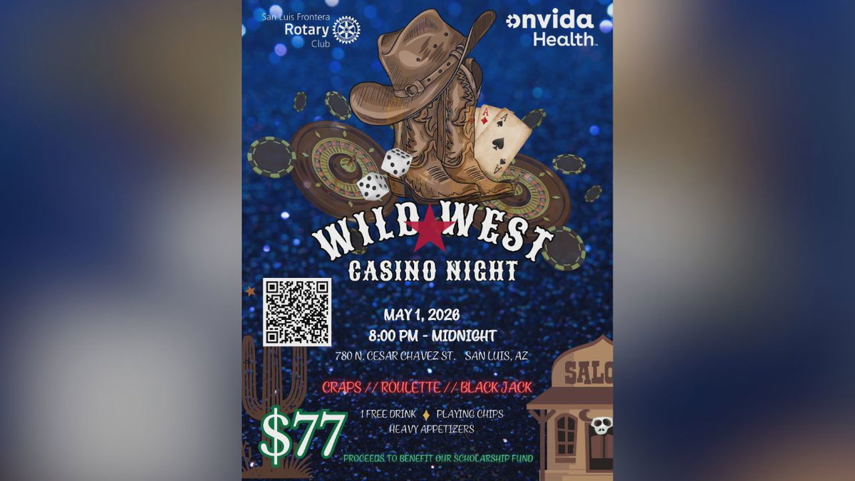 San Luis Frontera Rotary Club to host Wild West Casino Night