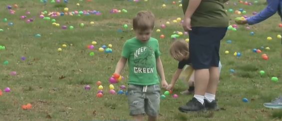 Kids have the chance to not only participate in the egg hunt