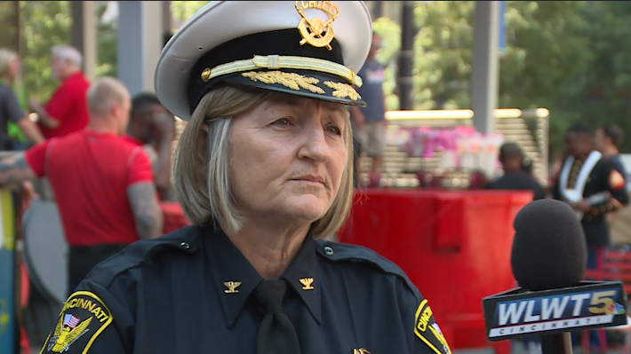 FILE IMAGE - Teresa Theetge is out as Cincinnati's police chief.
