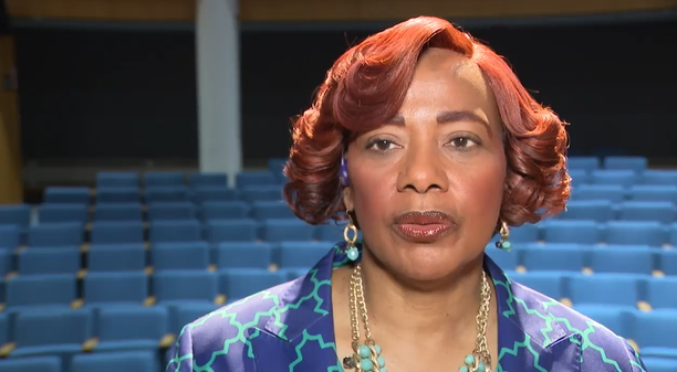 Bernice King reflects during the annual wreath-laying ceremony.
