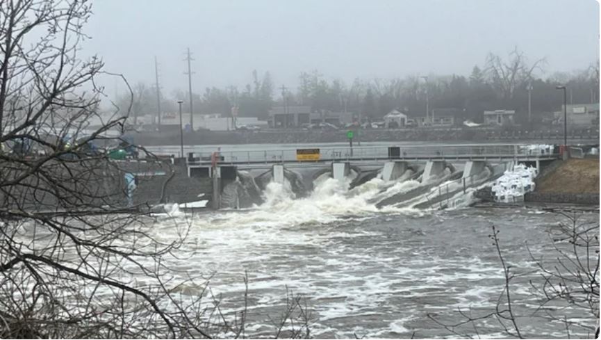 Water levels have hit their highest level yet at the Cheboygan Lock and Dam Complex along the Cheboygan River in Northern Lower Michigan.