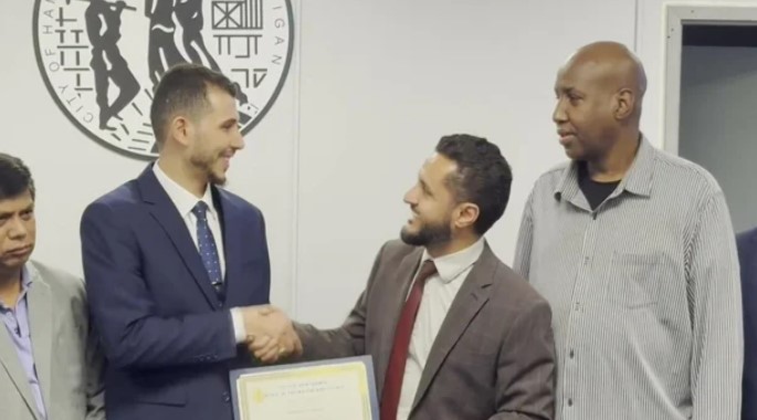Abdulrahman Abohatem was working as a gas station clerk in Hamtramck