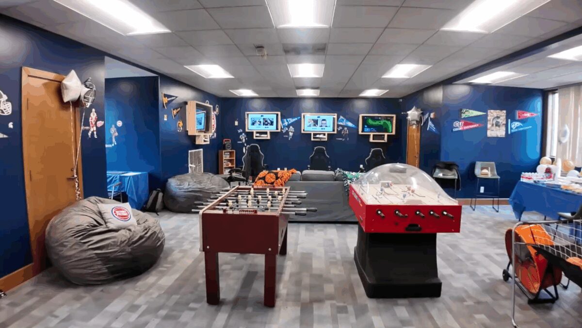 The donation from Dr. John Dentel establishes "The Den" at MCHS Family of Services off 6 Mile Road. The recreation room serves as a safe space for the 24 boys currently living at the nonprofit facility.