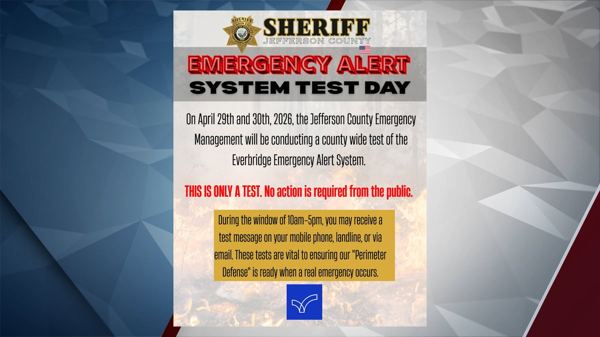 Jefferson County to Conduct Crucial Test of Emergency Alert System today