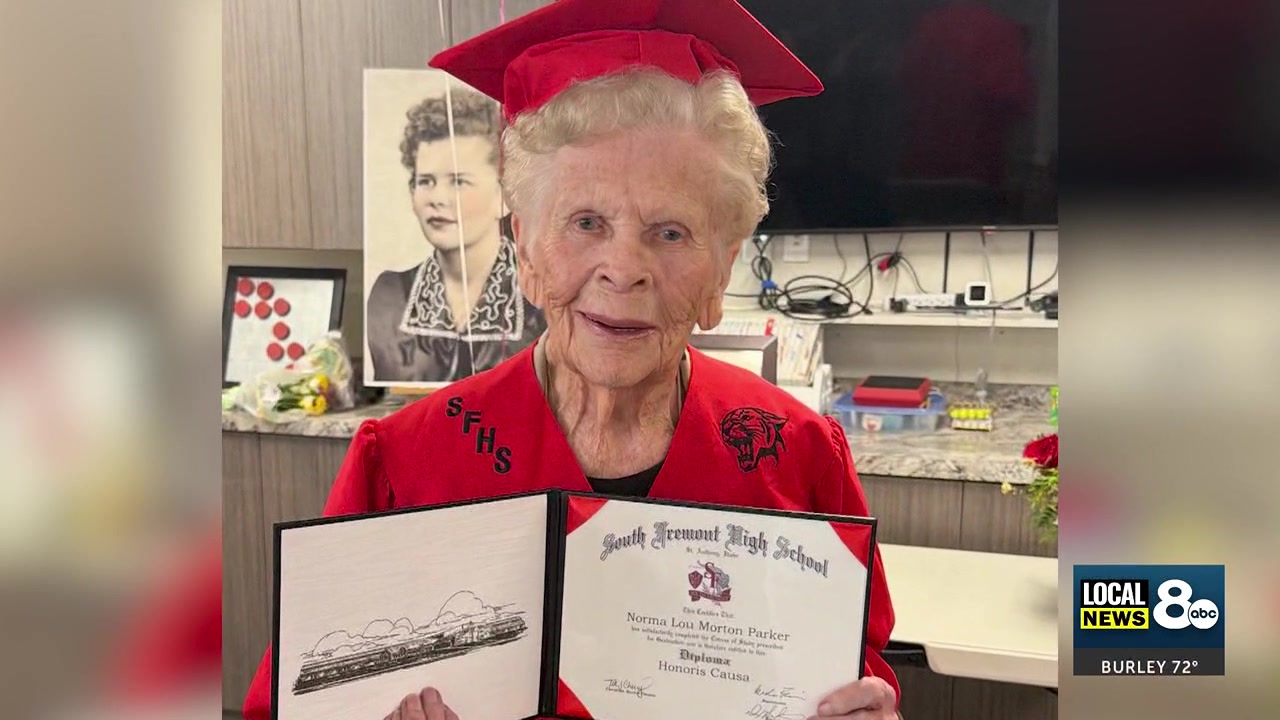 100-year-old woman receives high school diploma