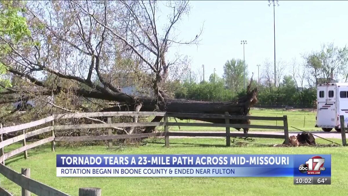 Friday night tornado tears a 23 mile path from Cole into Callaway County