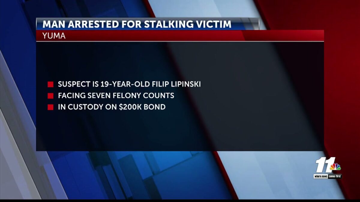 Man arrested in Yuma for stalking victim from online Discord app