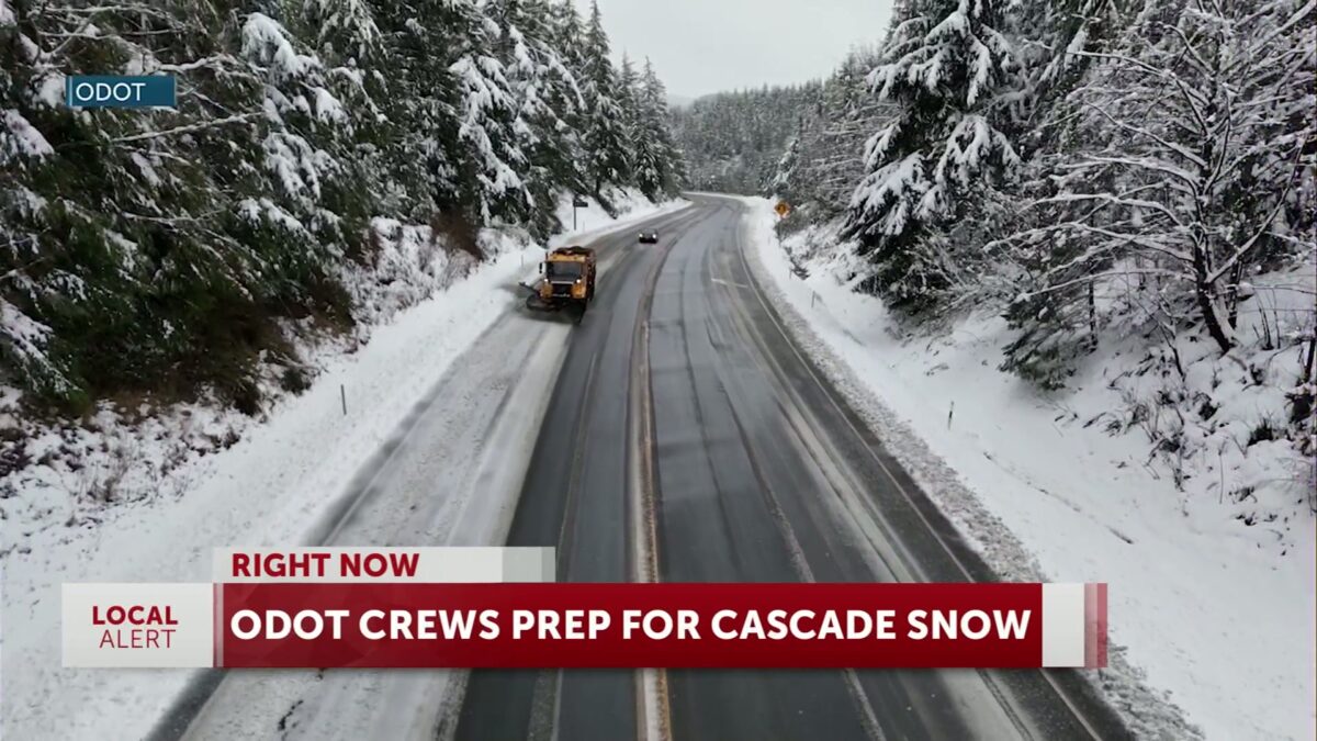 ODOT warns drivers of icy conditions as snow expected to hit Cascade Mountains